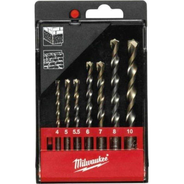 Kit 7 Mechas Mampostería 4 A 10mm Milwaukee