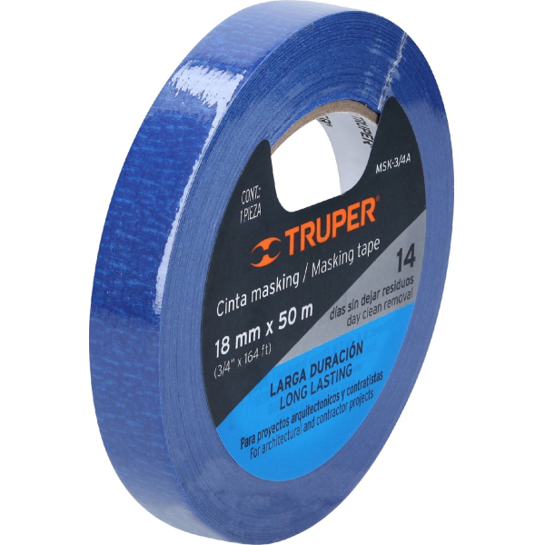 Cinta Enmascarar Azul Pintor 14 Días 3/4'' Truper