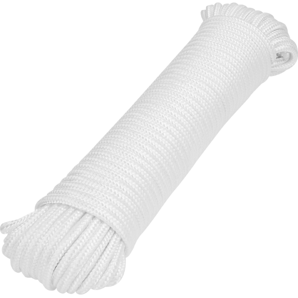 Cuerda Piola Trenzada 4mm Blanca Rollo 30mt Fiero