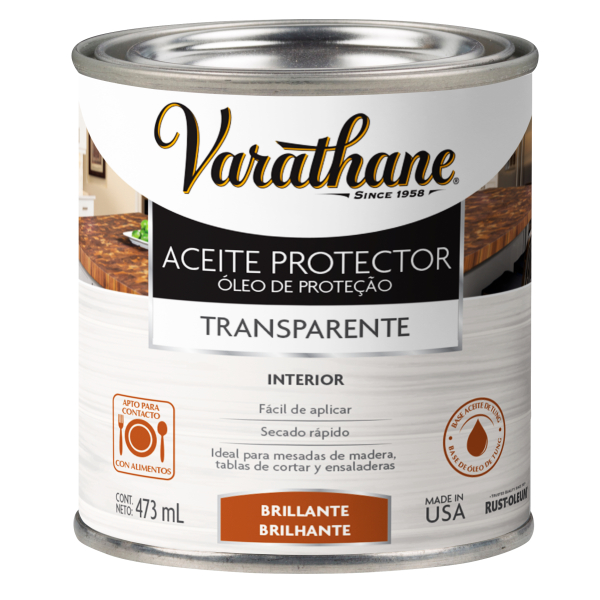 Aceite Protector Madera Apto Alimentos Varathane