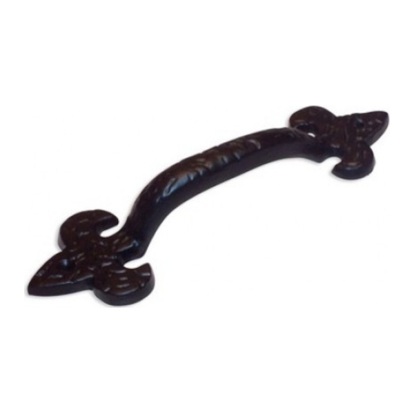 Tirador Mueble Hierro Colonial Fleur De Lys 18cm Ab Brass