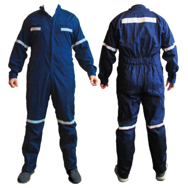 Mameluco Overol Trabajo Azul Reflectivo Slender