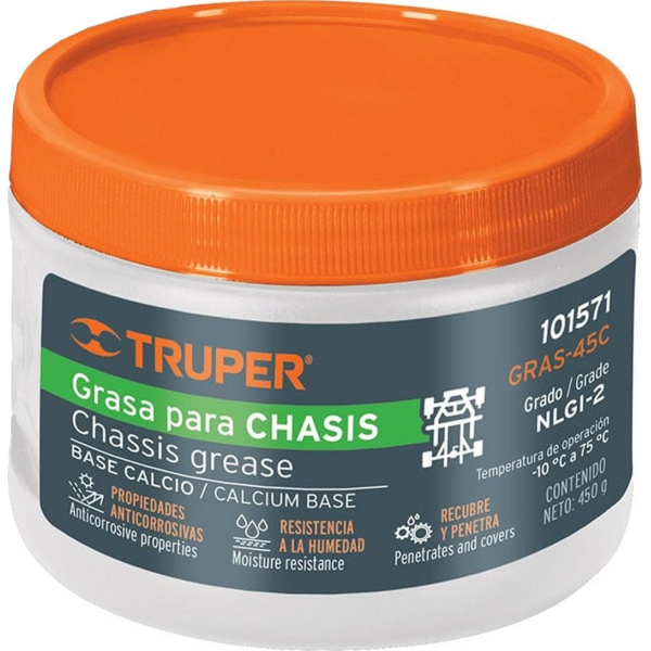 Grasa Lubricante Calcio Para Chasis Truper 450 Gr