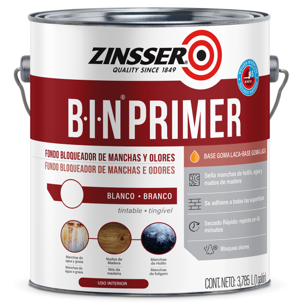 Fondo Bloqueador Manchas y Olores Zinsser Bin Primer