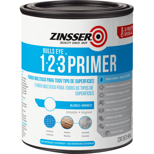 Imprimante Sellador Multiuso Zinsser 1-2-3 Blanco 946 ml
