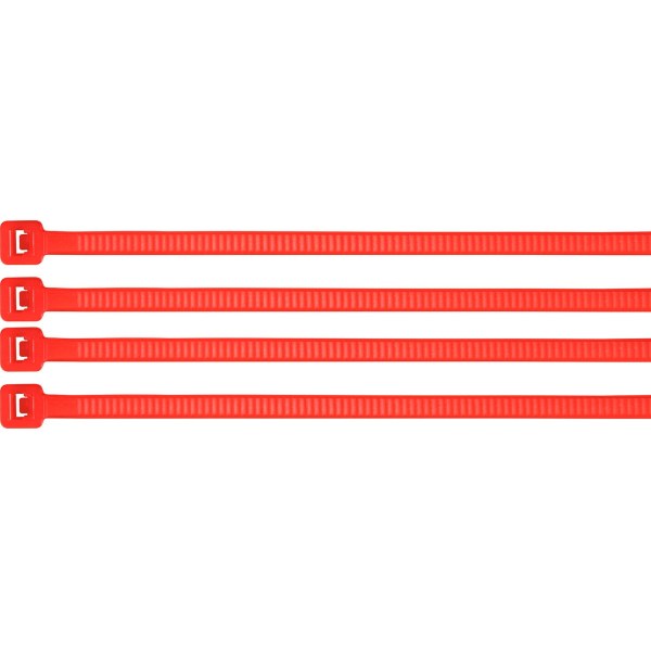 Precinto Collarín Plástico 15cm x 3.5mm Rojo Volteck CIN-4015R