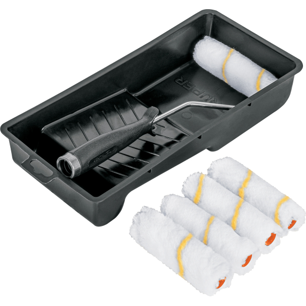 Kit Pintor Bandeja 5 Repuestos Rodillo + Mango Truper 