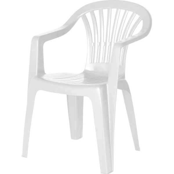 Silla Plástico Jardín Exterior Altea Blanca