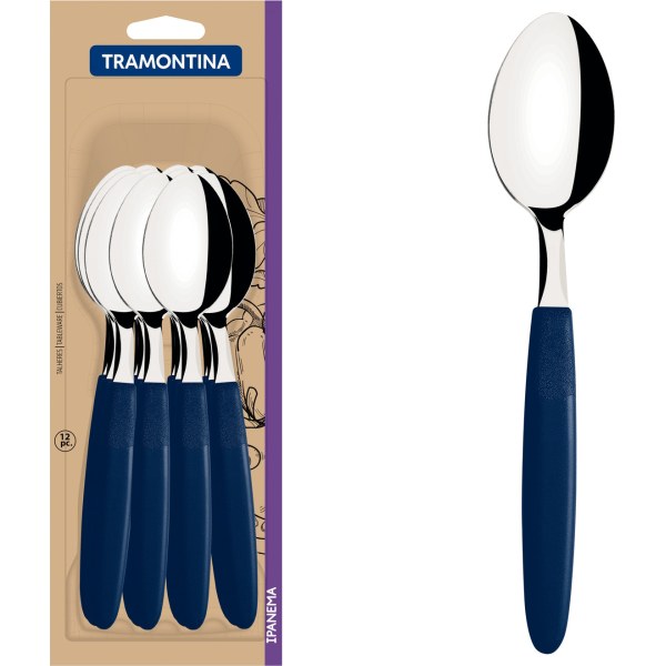 Juego 12 Cucharas De Mesa Tramontina Ipanema Azul 23363/910