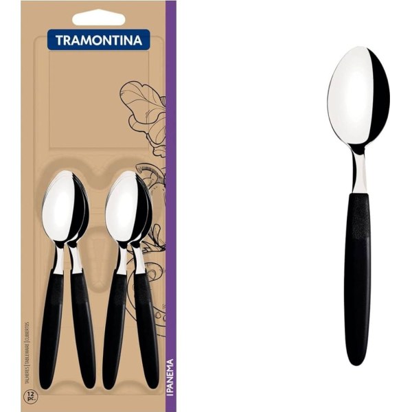 Juego 12 Cucharas De Té Tramontina Ipanema Negro 23367/900