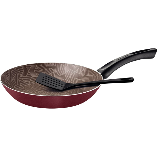 Sartén 22cm + Espátula Starflon Rojo Tramontina Paris 28500/722
