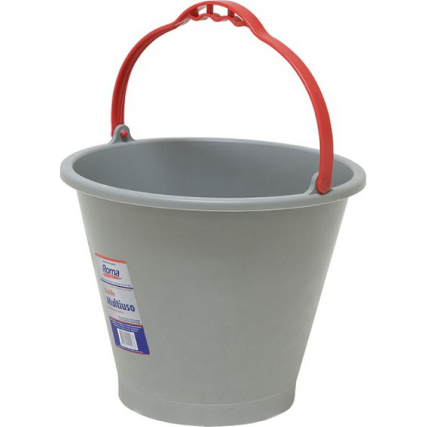 Balde Plástico Pvc 10 Litros Multiuso Obra Roma 