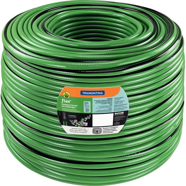 Manguera Jardín 1/2'' Verde Negra 300mt Tramontina 79165/530