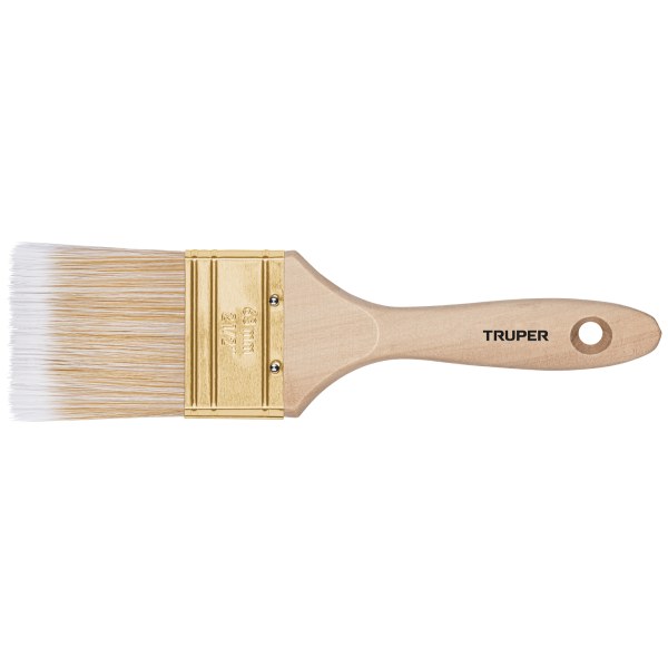 Pincel Cerda Blanca 2 1/2'' Corte Recto Truper BRT-2-1/2S (Pack x 6)