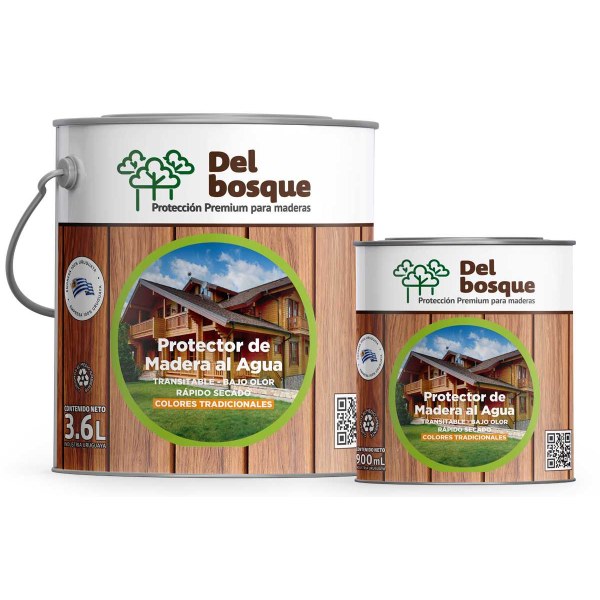 Protector De Madera Al Agua Cedro 3,6lt Del Bosque