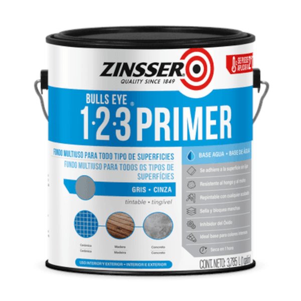 Imprimante Sellador Gris Primer 1-2-3 Zinsser 3,785lt 