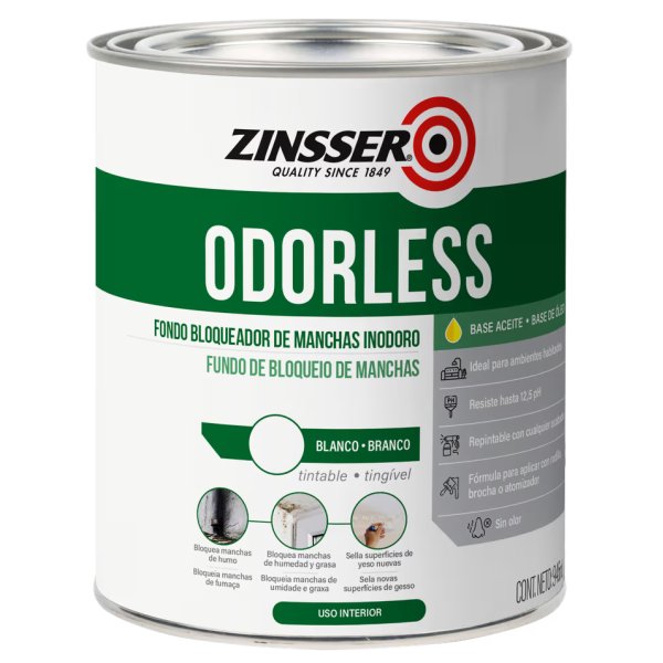 Fijador Sellador Blanco Bajo Olor Odorless Zinsser 946ml