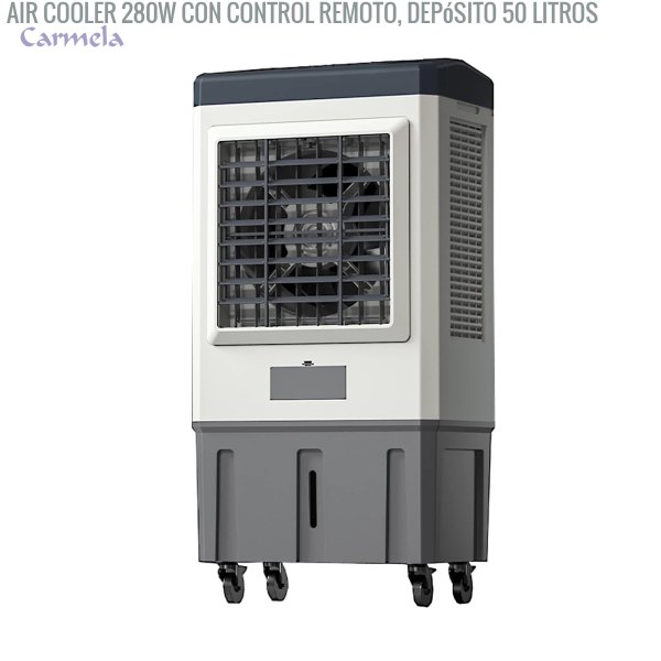 Air cooler 280W con control remoto, depósito 50 litros