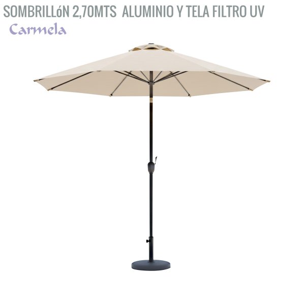 Sombrillón 2,70 metros de aluminio con filtro UV