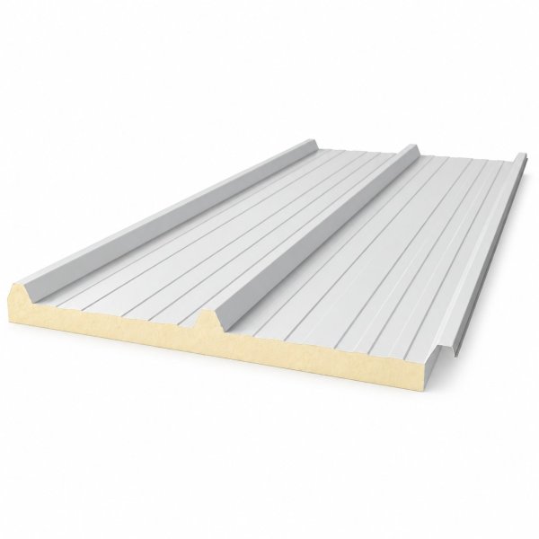 Chapa Aislante Panel Poliuretano Trapezoidal Cielorraso Blanco 40mm