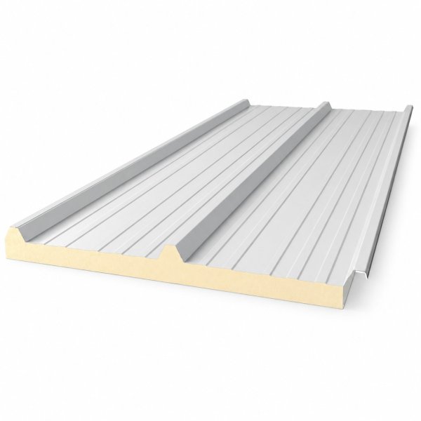 Chapa Aislante Panel Poliuretano Trapez Cielorraso Blanco 50