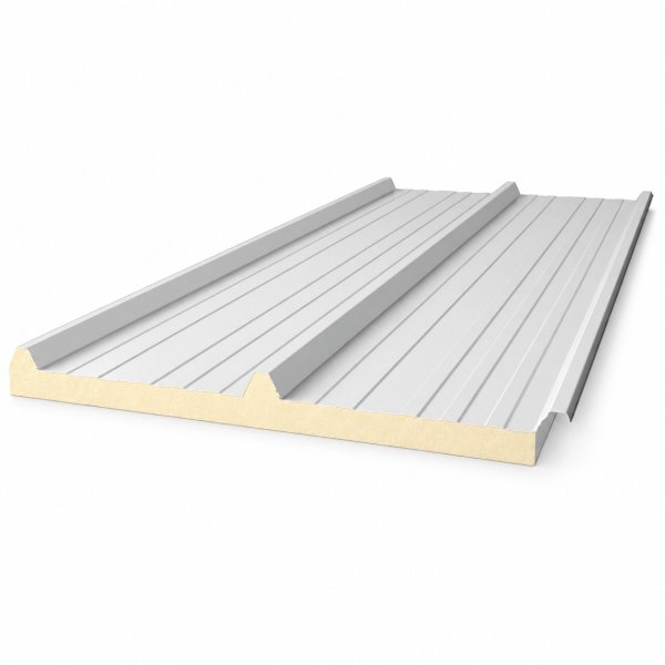 Chapa Aislante Panel Poliuretano Trapez Cielorraso Blanco 80
