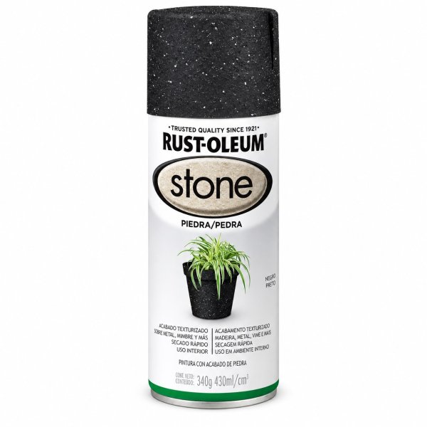 Pintura Texturada Piedra Stone Negro Rust Oleum