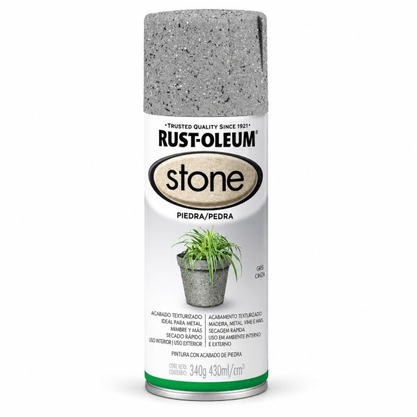 Pintura Texturada Piedra Stone Gris Rust Oleum