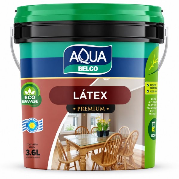 Pintura Superlavable Antibacterial Mate Aqua Belco 18lt