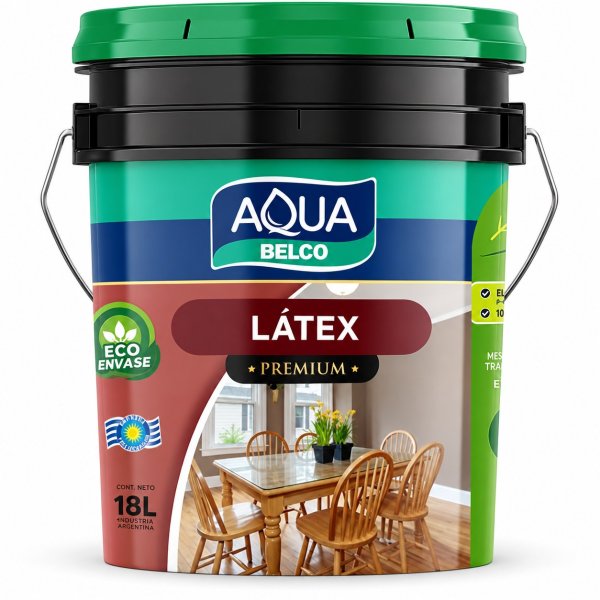Pintura Superlavable Antibacterial Satinado Aqua Belco 18lt