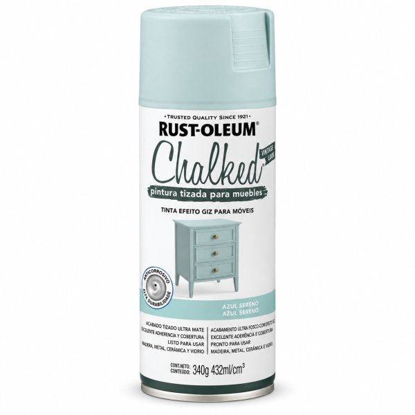 Pintura Tizada Azul Sereno Chalked Rust Oleum