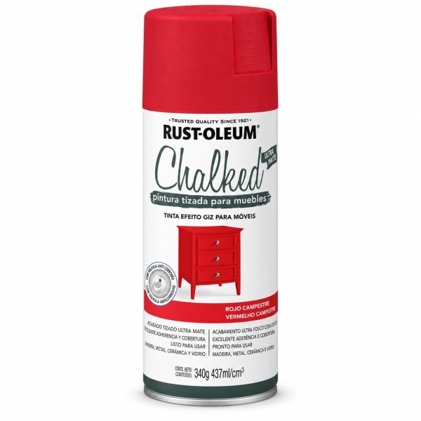 Pintura Tizada Rojo Campestre Chalked Rust Oleum