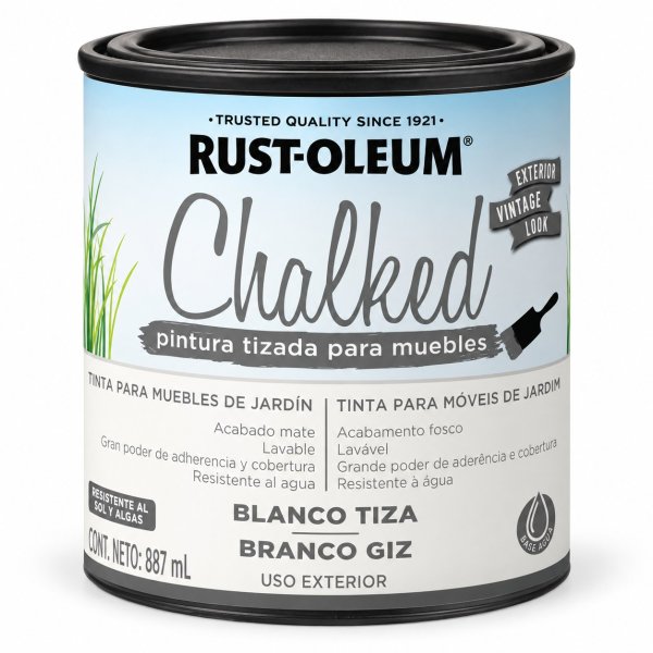 Pintura Tizada Blanco Tiza Chalked Exterior Rust Oleum 887ml