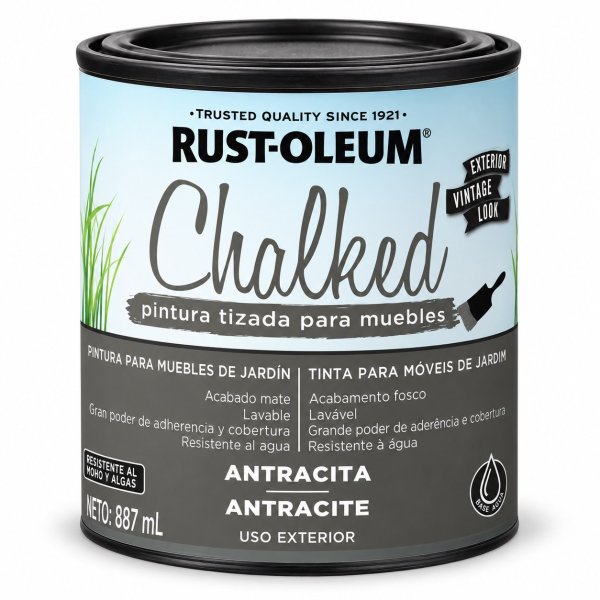 Pintura Tizada Antracita Chalked Exterior Rust Oleum 887ml
