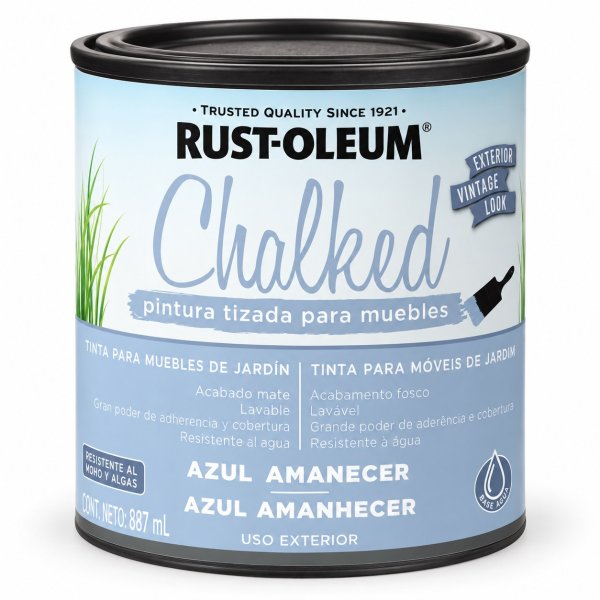 Pintura Tizada Azul Amanecer Chalked Exterior Rust Oleum 887ml