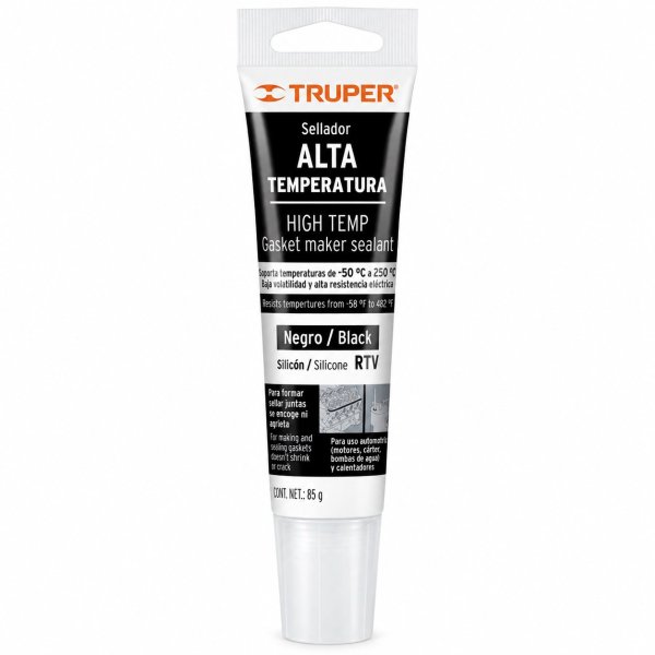 Silicona Alta Temperatura Negro 85gr Truper