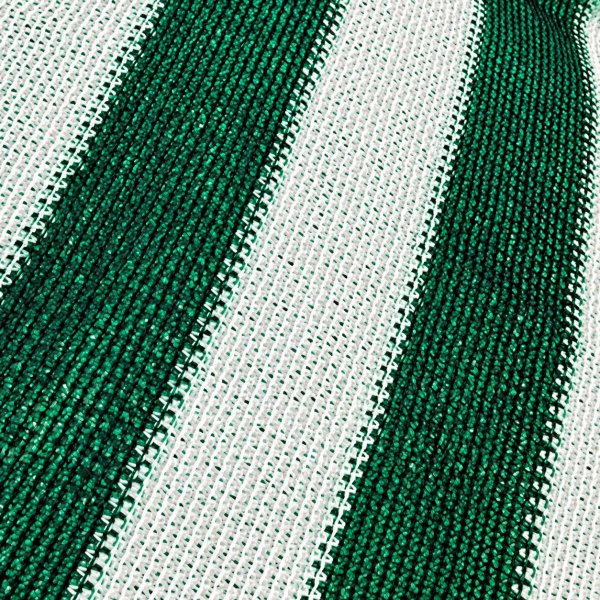 Malla Sombra 80 Rayada Verde Y Blanco Ancho 4mt