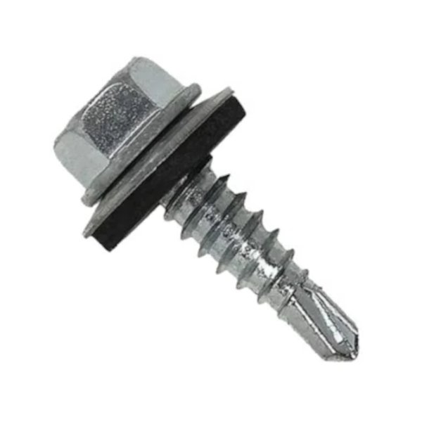 Tornillo Punta Mecha 12 X 1 1/2'' Con Goma JOMARCA Caja 200