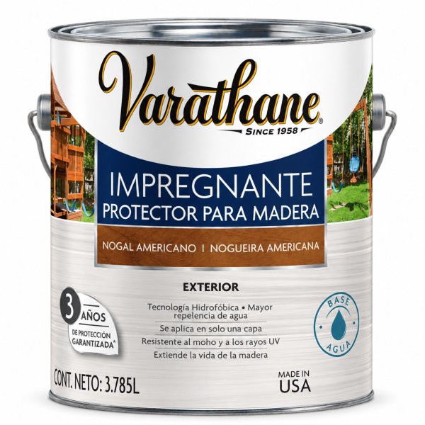 Protector De Madera Nogal Americano 3,785lt Varathane Raincoat 