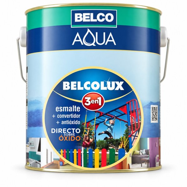 Esmalte 3 En 1 Blanco Brillante BELCOLUX Aqua Belco 18lt