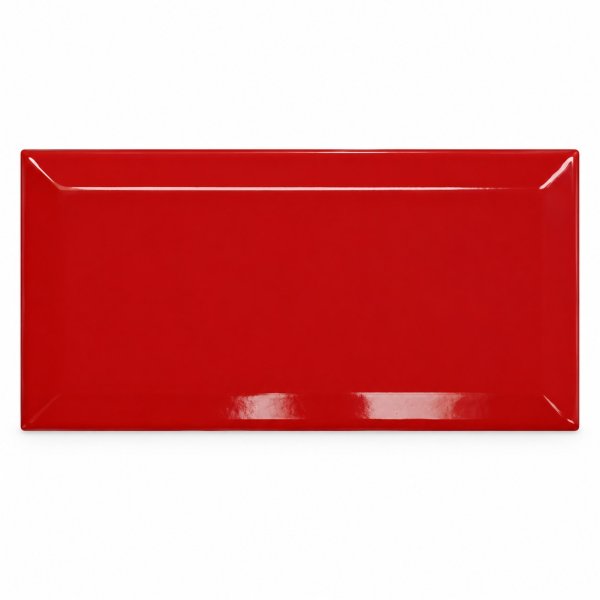 Cerámica Ladrillo Biselado 10x20cm Rojo Brillante TECNOGRES