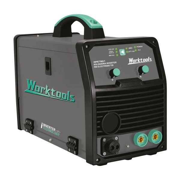 Soldadora Inverter Worktools 160A MIG, TIG y Electrodo