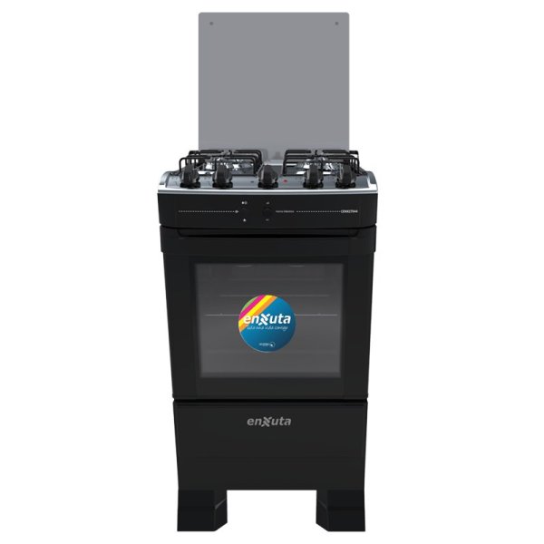 Cocina Combinada 4 Hornallas Negra con Grill Enxuta CENX27544NG-1