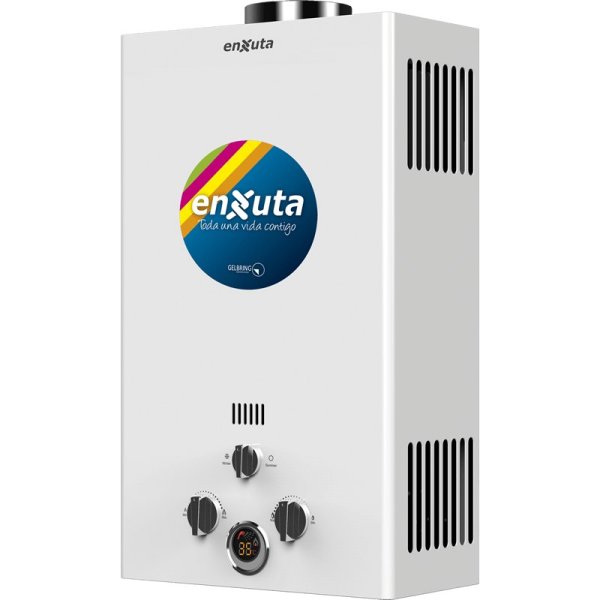 Calentador a Gas Instantáneo 10 L/min Tiro Natural, Gas Natural o Supergas Enxuta TENX10G