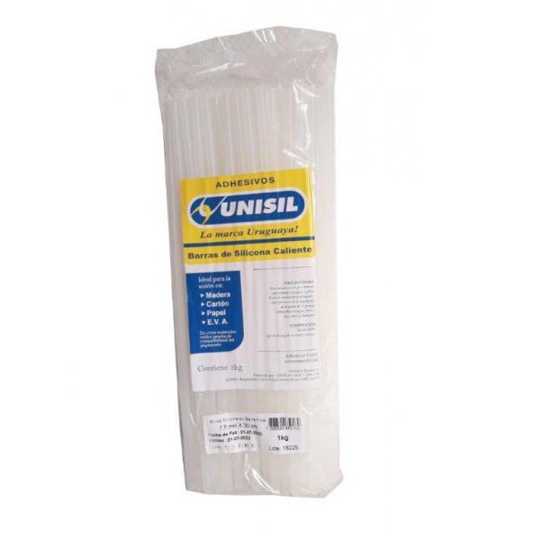 Barra de Silicona Transparente 5/16" Hotmelt Fina UNISIL