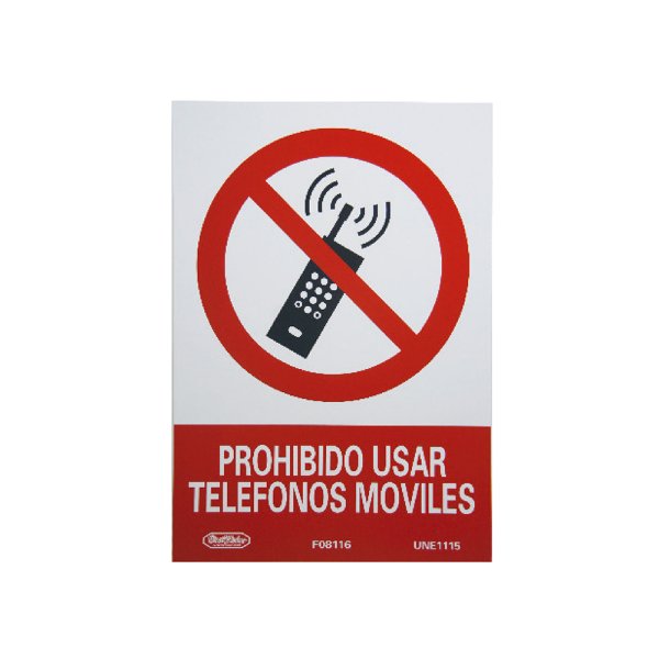 Letrero «Prohibido Usar Teléfonos Móviles» Best Value