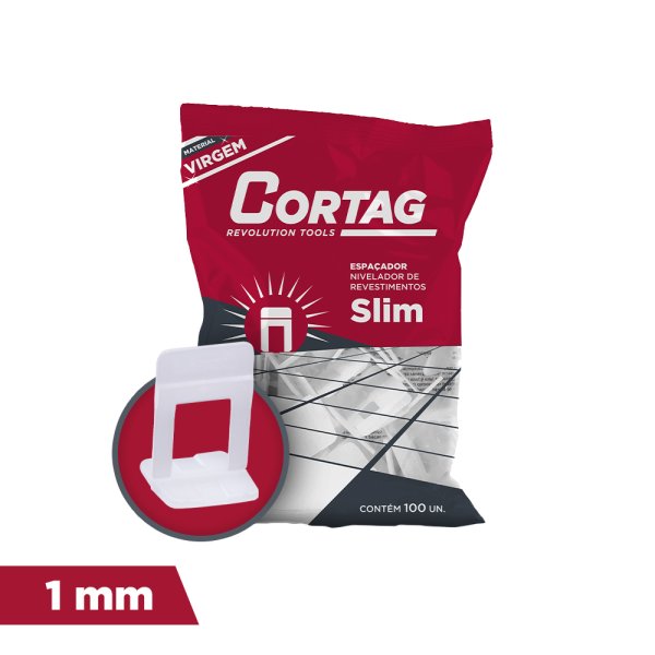 Espaciador de Nivelación 1 mm Slim Cortag, 100 Unidades