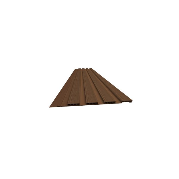 Tablilla PVC Ripado Marrón 3 m