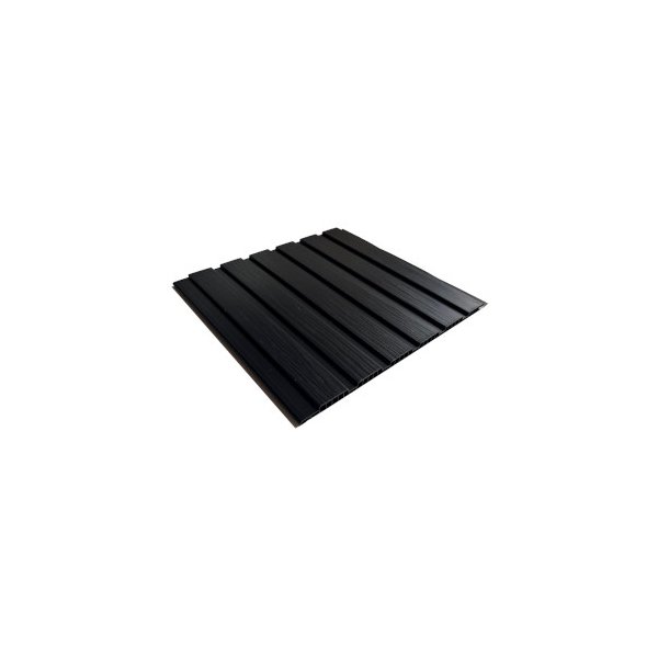 Tablilla PVC Ripado Negro 7 mm 6,02 m