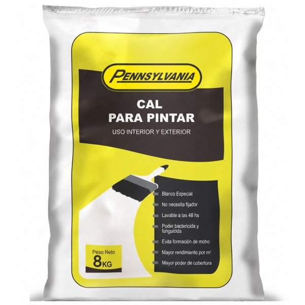 Cal Para Pintar En Polvo Pennsylvania Bolsa 8 kg